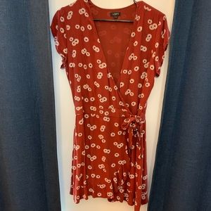 Floral wrap romper dress